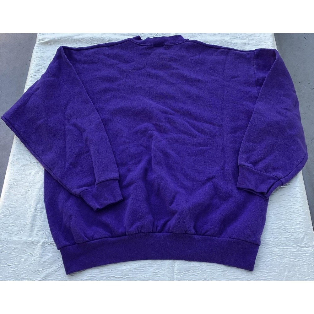 Vintage Mickey Unlimited Purple Sweatshirt XL Brazos Sportswear Disney Crewneck - Picture 3 of 9